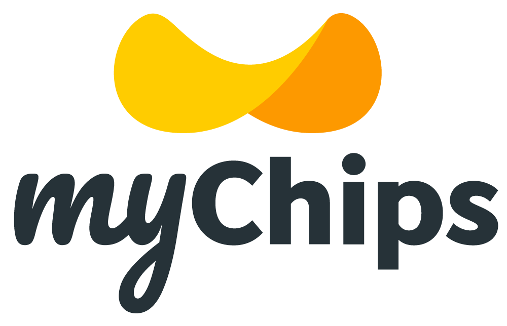 my chips logo colored dark tilted