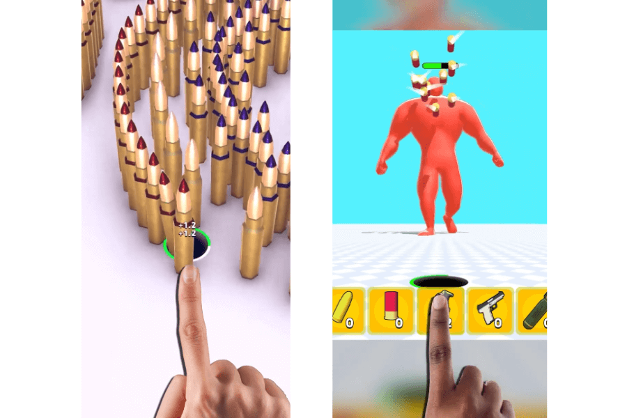 realistic hand animations in mobile game ads