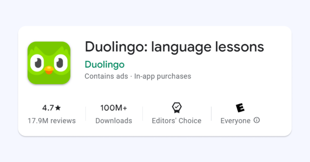 example duolingo
