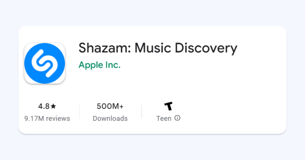 app title example shazam