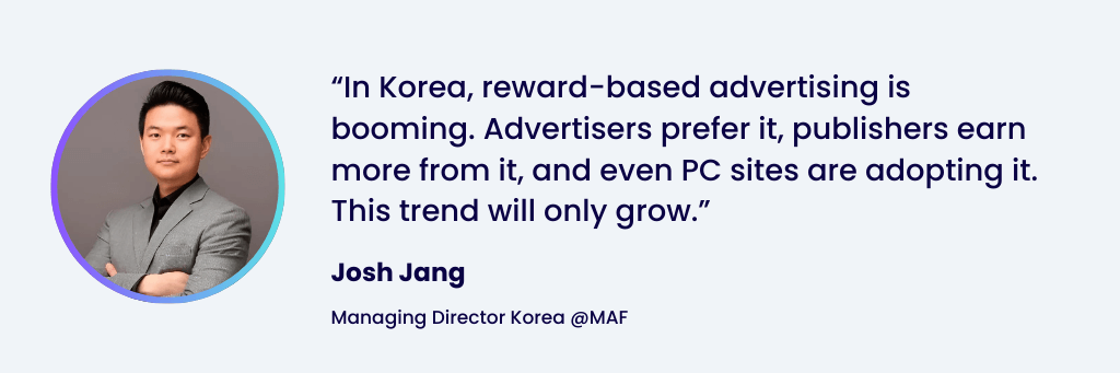 trends in mobile advertising, josh jang quote