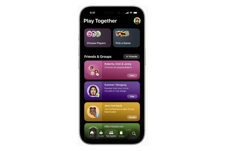 multiplayer features apple games