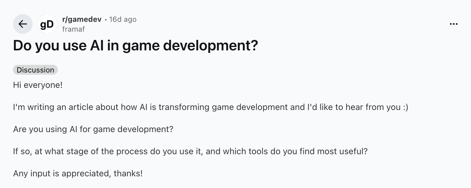 ai in game development